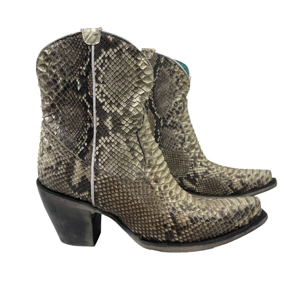 Snakeskin Ankle Boots